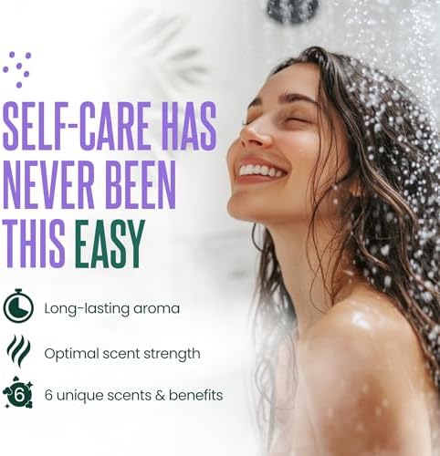 Cleverfy Shower Steamers Aromatherapy for Women and Men – Self-Care Shower Bombs for Stress Relief and Relaxation – 6 Tablets