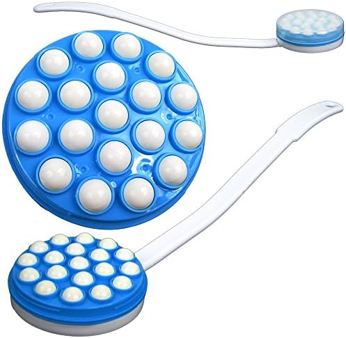 Lotion Applicator for Back - Long Handled Roll-On Dispenser and Handheld Back Massager - Wand for Applying Sunscreen, Cream, or Shower Gel by Remedy