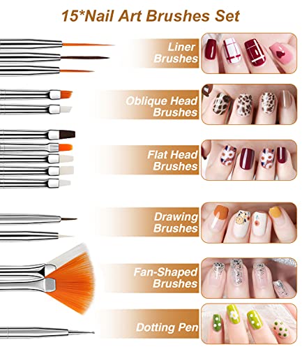 Major Dijit Acrylic Nail Kit with Nail Lamp, 0.35 oz White Clear Pink Black and More 12 Colors Acrylic Powder and Liquid Kit, Electric Nail Drill, Glitter, Nail Art Brushes,Nail Kit for Beginners