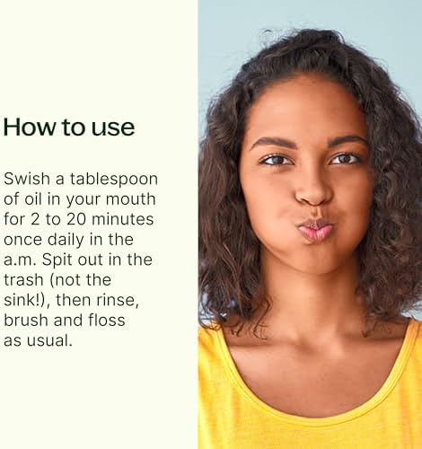 Plant Therapy Organic Whitening Pulling Oil 8 oz Peppermint & Clove, Naturally Whitens Teeth, Freshens Breath & Supports Gum Health, Helps Calm Oral Irritation and Discomfort, Natural Essential Oils