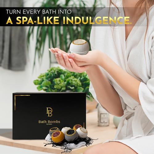 Bath Bombs, 6PC Luxury Gift Set, Girls Gifts, Mothers day Surprise, Valentines Day, Relaxing Kit, Bath Bombs for Women, Organic, Non Toxic, for Sensitive Skin, Natural, Lavender, Essential Oils & Salt