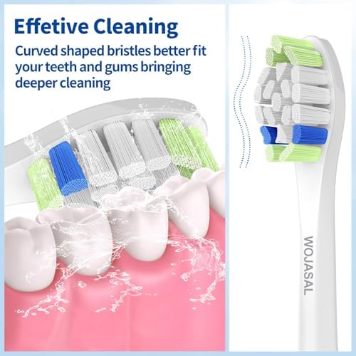 Replacement Toothbrush Brush Heads Compatible with Philips Sonicare Electric Toothbrushes for Snap-On System, Pack of 10, White