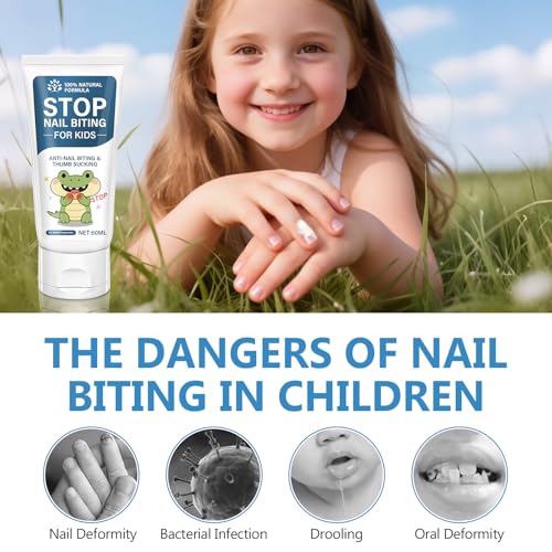 Nail Biting Prevention-Nail Biting Treatment for Kids-Anti-Nail Biting Thumb Cream for Kids-100% Natural Bitter Formula-No Additives-Protects Nails Healthy Nail Growth-Safe for Children, 60ml