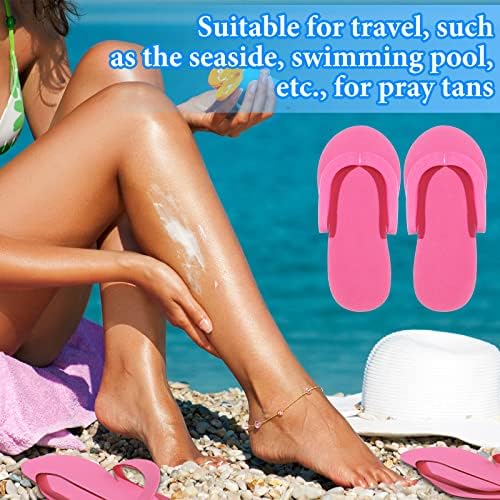 Janmercy 90 Pairs Pedicure Slippers for Guests Foam Disposable Flip Flops Pedicure Shoes Sandals Bulk for Women Spa Party Supplies, 6 Colors, 4. 53 x 10. 43 Inches