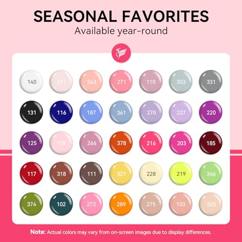phoenixy 53 Pcs Gel Nail Polish Kit with U V light and Drill, 35 Colours Gel Polish with 5 Pcs Base Top Coat Manicure Starter Nail Polish Set Gifts for Women ST9014