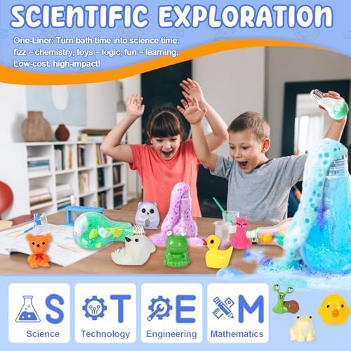 Kids Bath Bombs Potions with Surprise Inside: 6 Pack Organic BathBombs with 12 Mini Toys Easter Gift Set Rich in Natural Essential Oils, Fun Science Toddler Bath Bombs Fizzies for Dry Skin Moisturize