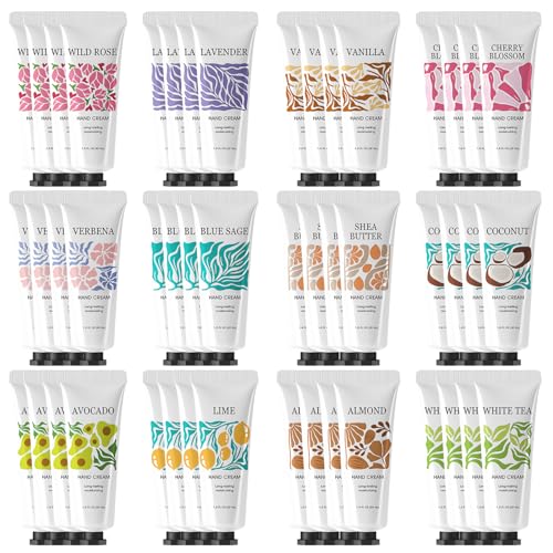 48 Pack Hand Cream Bulk Hand Lotion Gifts for Women Travel Size Hand Lotion for Dry Hands, Teacher Appreciation Gifts Employee Gifts Bulk, Bridesmaid Gifts, Birthday Gifts for Women Party, Mom Gifts