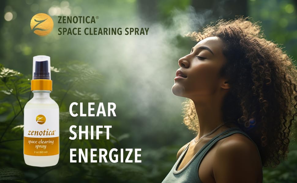 Zenotica® Feng Shui and Space Clearing Spray: Organic, Eco-Friendly, Fair-Trade Essential Oil Blend to Cleanse, Harmonize, Reset, and Restore Serenity and Balance. 2 Fluid Ounces (60ml).