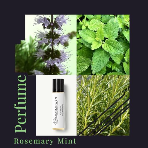 Rosemary Mint Perfume Oil Natural Organic Botanical Fragrance Pure Essential Oils Roll-On 10ml