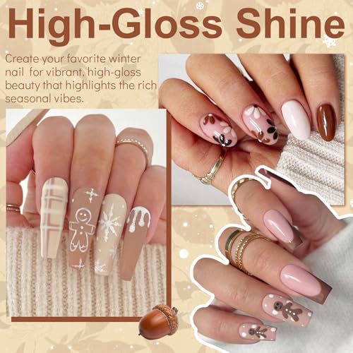 Lavender Violets 49 PCS Gel Nail Polish Set,45 Colors Summer Neon Glow in the Dark Effect with Nail Primer,Builder Base Coat,Glossy,Matte Top Coat Red Jelly Nude Glitter New Year Gifts for Women A950