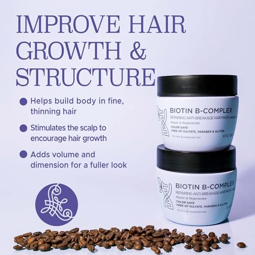 Luseta Biotin B-Complex Hair Mask for Hair Growth & Strengthener 16.9 Oz Deep Conditioning for Thinning Damaged Hair with Argan Caffein Oil