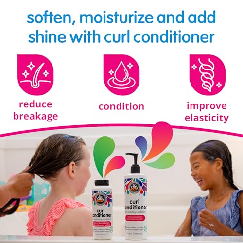 SoCozy Curl Conditioner for Kids Curly Hair (10.5 Fl Oz, Pack of 2) Helps Soften Dry & Unruly Curls, Hair Conditioner & Detangler with Mango Seed Butter, Rice Protein & Papaya Extract, Paraben Free