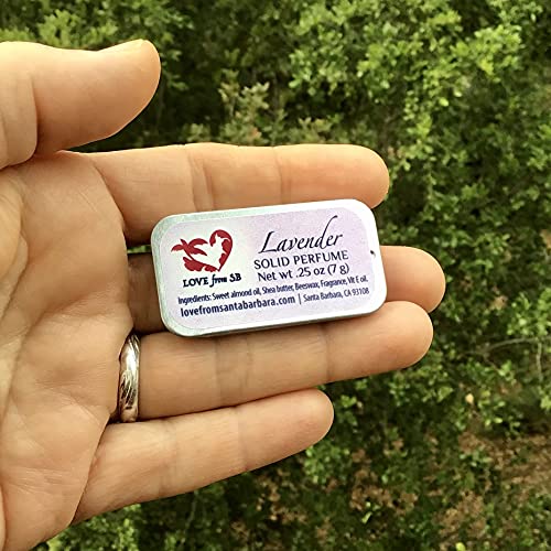 Compact Personal Lavender Solid Perfume | Luxurious Artisan Spa Gift for Her | Convenient, fits in your purse or travel bag | Lavender Perfume