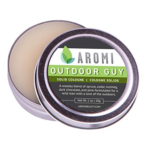 Aromi Solid Cologne for Men | Woodsy, Earthy Fragrance, Spruce, Cedar, Pine Scent, Vegan, Father's Day Gift, Alcohol-Free (Outdoor Guy)