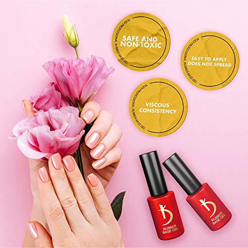 kodi professional Rubber Base Gel 15 ml (0.50 oz) | Gel LED/UV Nail Polish Coat Soak | Original Products| For Long Lasting Nails Layer| Easy To Use, Non-Toxic & Scentless (15ML)