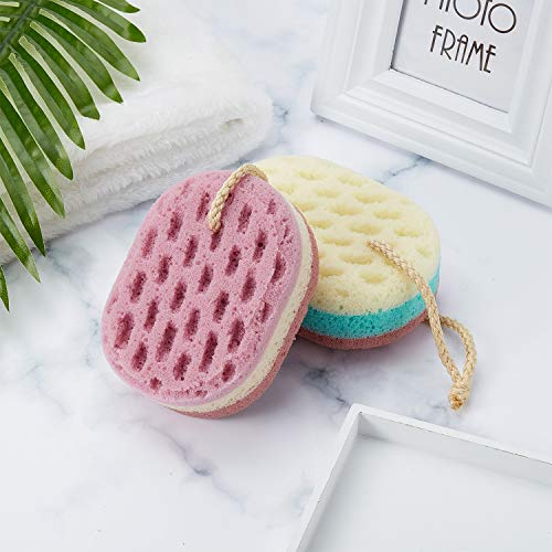 8 Pieces Soft Bath Sponge Shower Sponge Gentle Soothing Body Sponge Bath Shower Sponge for Women Men Kids, Multi-Color