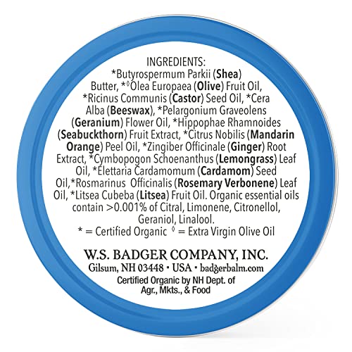 Badger Cuticle Care, 100% Organic Cuticle Cream for Natural Nail Care, Soothe & Restore Dry & Splitting Cuticles, Rich Shea Butter, Light Citrus Scent, .75oz Tin, 2-Pack