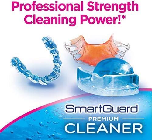 SmartGuard Premium Cleaner Crystals –(110 Cleanings)- Removes Stain, Plaque & Bad Odor from Dentures, Clear Braces, Mouth Guard, Night Guard & Retainers.