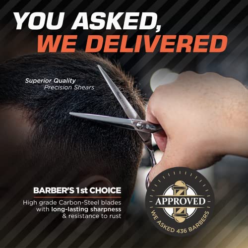 Fagaci Professional Hair Scissors 6" - Extremely Sharp Blades, Fine Cutting Shears Set for Men and Women, Barber Scissors Kit