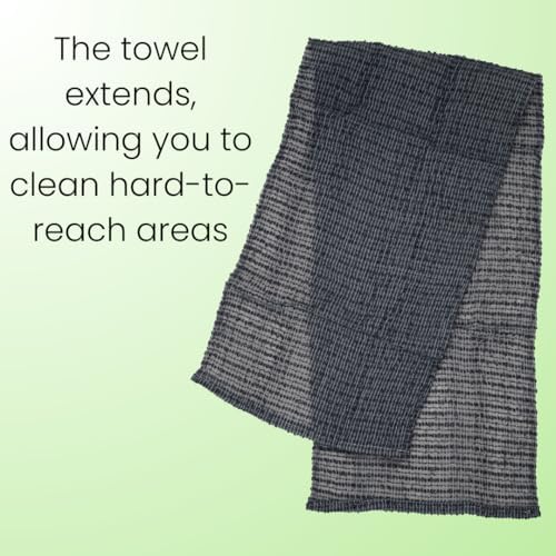 Full Body Scrubbing Shower Towel, Rich Lather Nylon Towel for All Skin Types, Easy Rinse and Clean, Exfoliate Dead Skin and Cleanse Impurities, Japanese Exfoliating Washcloth