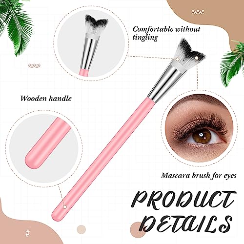 Mifoci 30 Pcs Curved Fluffy Lash Cleaning Brush Eyelash Extension Shampoo Brushes Swoop Eyelash Cleanser Brush Soft Makeup Removal Bath Tools for Home and Salon Use, 5 Colors