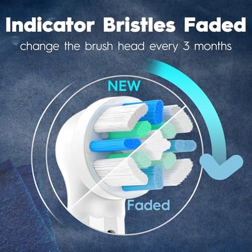 8 Pcs IO Replacement Heads Compatible with Oral B IO 2/3/4/5/6/7/8/9/10 Series Electric Toothbrush, Brush Heads Compatible with Oral B IO for Teeth Cleaning and Gum Protection (Black/White)