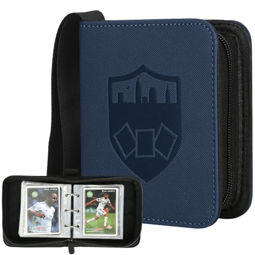 GERMUN 9 Pocket Card Binder, Premium Zip Trading Card Binder, 720 Double Sided Pocket PU Card Collection Binder, Collector Card Album, Card Folder for MTG, TCG, Sports Cards, Game Cards (Blue1)