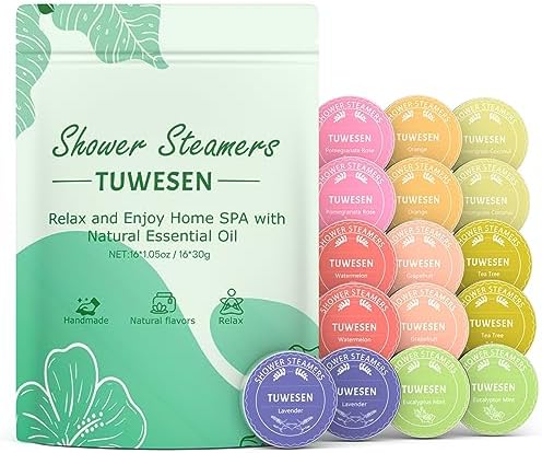 Shower Steamers Aromatherapy - Gifts for Women,Variety Pack of 16 Shower Bombs with Essential Oils - Relaxation and Self Care Gifts for mom.Enjoy Aromatherapy SPA at Home!