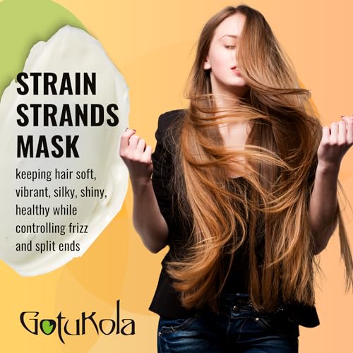 Satin Strands Mask for Dry, Color Damaged Hair – Deep Conditioner Hair Treatment Softens Dry Hair, Repairs Damage, & Revitalizes Scalp – Gotu Kola Herb, Essential Oils, & Keratin Hair Mask