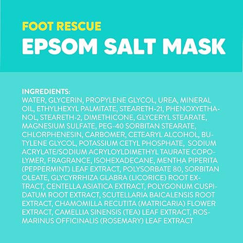 Onyx Professional Epsom Salt Foot Mask, 6 Pairs - Made with Epsom Salt and Chamomile, Helps Fight Swelling and Soreness, Relax Tired Feet, Easy-to-use Booties, One Size Fits All