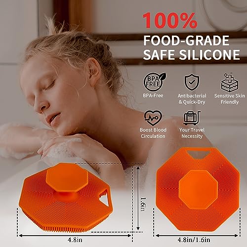 Silicone Body Scrubber, Body Scrubber, Loofah Exfoliating Body Scrubber, Body Scrubbers For Use In Shower, Shower Scrubber For Body, Silicone Loofah, Body Brush, Travel Must Haves For Women