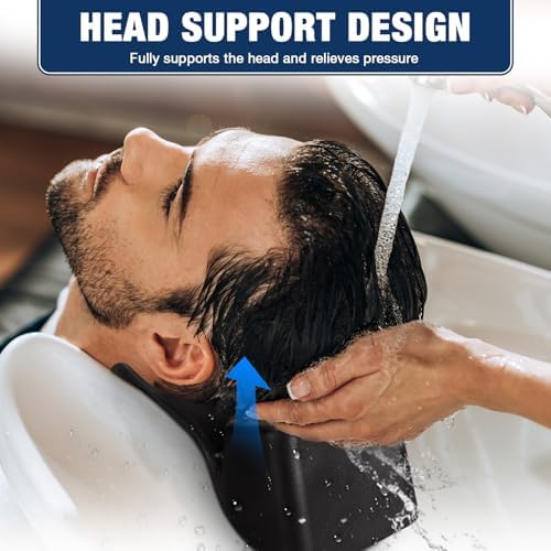 Udefineit Salon Shampoo Neck Rest Cushion, Non-Slip Silicon Shampoo Neck Rest for Sink, Comfortable Shampoo Bowl Neck Rest Pillow, Portable Neck Support for Salon Hairdressing Spa Washing Sink Basin