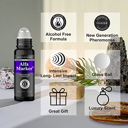 Pheromone Cologne for Men - Original Formula - Oil Pheromone Perfume for Men - Premium Long Lasting Scent - Feromonas para Hombres - Travel Size Roll On 10ml