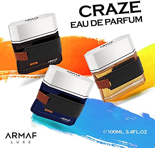 Armaf Craze Noir for Men Eau de Parfum Spray, 3.4 Ounce