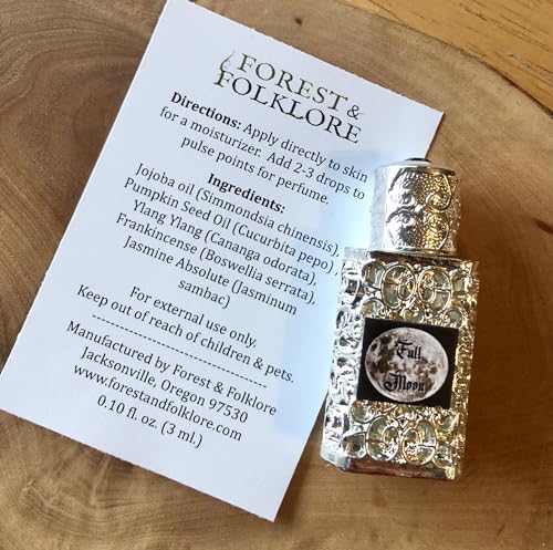 Full Moon Essential Oil Perfume by Forest & Folkore, Natural Essential Oils Perfect for Aromatherapy, 3 ml