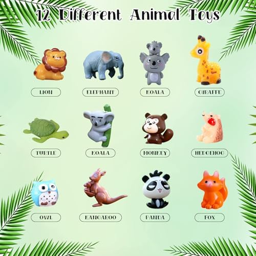 Bath Bombs for Kids With Surprise Jungle Toys Inside, 12-Pack Organic Bubble Bath With Magic Bathbombs, Birthday Gifts for Boys