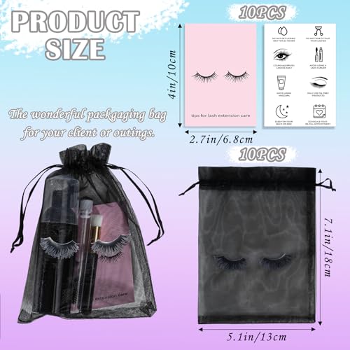 50PCS Lash Shampoo Bottles Brushes Set, Empty Lash Shampoo Bottle, Lash Cleaning Brush, Eyelash Extension Tube Brush, Instructions Cards, Aftercare Bags for Lash Business Clients (50pcs in black)