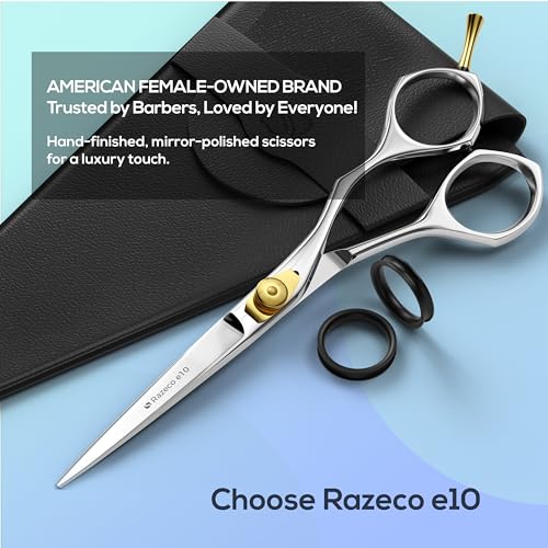 Hair Cutting Scissors for Professionals, Barbers - Hair Shears for Cutting, Trimming, Grooming, Precision - Extremely Sharp Razor Edge - Made With 6.5" Japanese Stainless Steel for Men, Women.