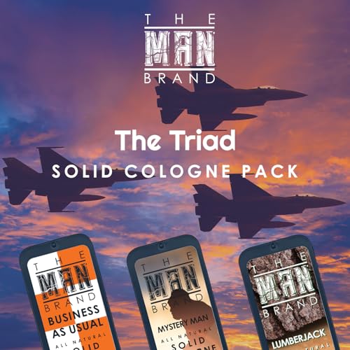 Solid Cologne Sample Set - Mens Sample Cologne Pack - Mens fragrance Sampler Set - Mens Travel Size Cologne Sampler Set (The Triad - 3 Pack - 0.75 oz each)