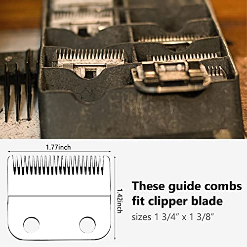 AFANSO Mega Hair Clipper Guards, 8pcs Gray, Fits Most Wahl Full Size Hair Clippers (3 Inch 8pcs)