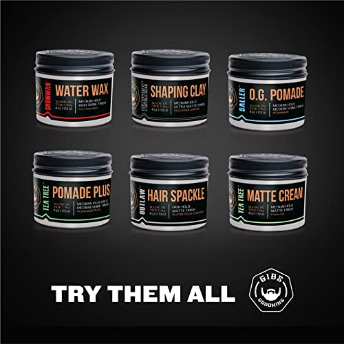 GIBS Shaping Clay, Phantom, Medium Hold, Ultra Matte Finish, Water Based, Great for Soft and Natural Looks