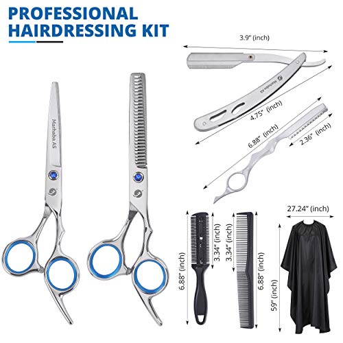 Hair Scissors –Stainless Steel Precision Kit for Dry & Wet Hair(10pc)