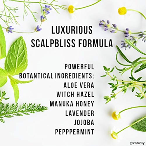 ScalpBliss Itch-Calming Serum, Long-Lasting Soothing Scalp Moisturizer for Dry itchy Scalp, Enriched with Aloe Vera, Witch Hazel, Manuka Honey and Peppermint Oil (Organic Based)