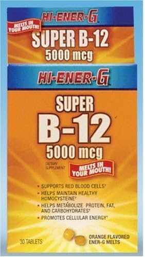 Windmill Health Products Hi-Ener-G Super B-12 5000 mcg, 30-Count Box