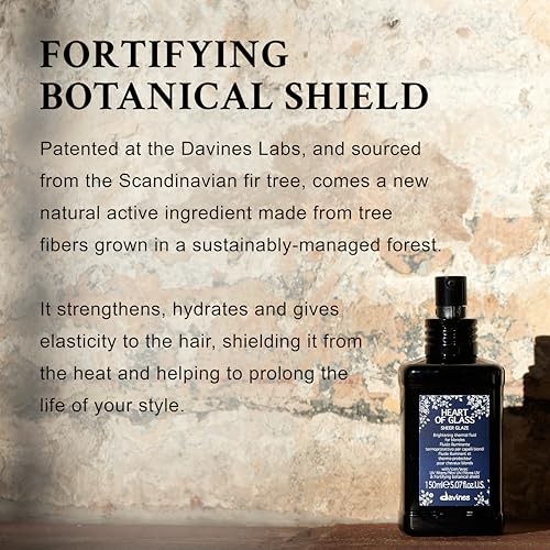Davines Heart of Glass Sheer Glaze for Blonde Care, Leave On Thermal Styling Support, Add Shine And Heat Protect, 5.07 fl. oz.