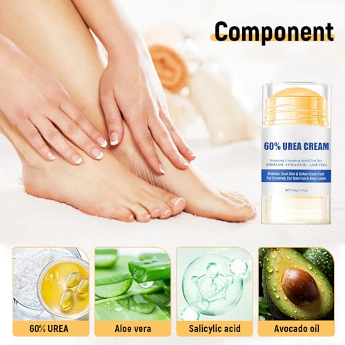Smooth Steps Foot Therapy Balm, 2025 Upgraded Hydrating and Anti-Cracking Foot Cream, Foot Cream for Dry Cracked Heels and Feet Women Men Travel (Peach, Standard)