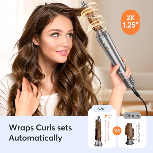 5 in 1 Air Wrap Hair Styler for Women - High-Speed Frizz-Free Hair Dryer Brush, Ion Fast Drying Auto Wrap Cruler, No Heat Damage Air Styler Wrap - Curl, Volumize, Straighten, Gift Idea