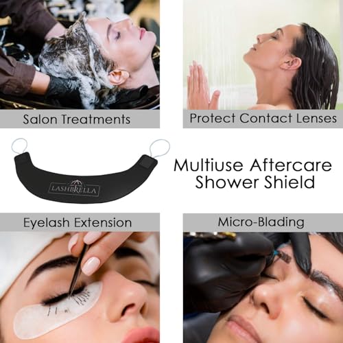 Shower Eyelash & Eyebrow Visor for Eyelash Extensions, Microblading, Permanent Makeup, Salon & Aftercare - Eyebrow Protector & Shield