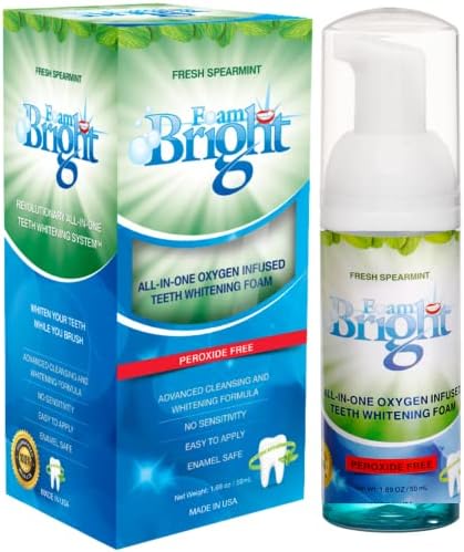 Aligner & Retainer Cleaner Foam Bright, Teeth Whitening Foam, Great for Invisalign, Candid, Byte, Night Guard, Mouth Guard, Dentures, Whitener, Toothpaste & Braces Cleaner, Peroxide Free