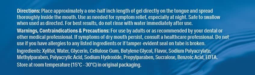 Allday Dry Mouth Treatment Gel - Maximum Strength Xylitol, Fast Acting, Non-Acidic (2 Tubes Inside One Box)